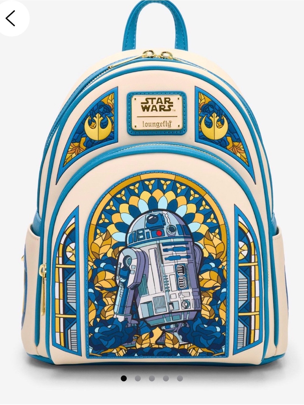 Loungefly Brand New R2‑D2 Stained Glass Mini Backpack